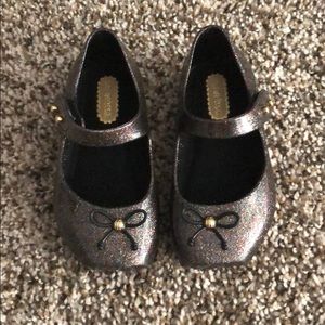 Mini Melissa Brown Sparkle Shoes